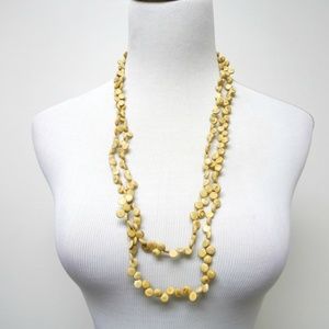 JULIE coco shells 2-tier long strand necklace